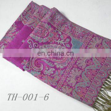 bandanna jacquard pashmina shawl lady's scarf 180*70cm with fringe