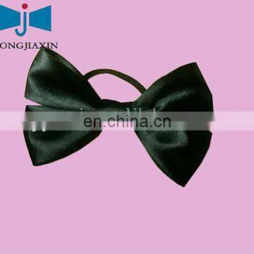 satin ribbon bow with elastic bow/satin stretch loop