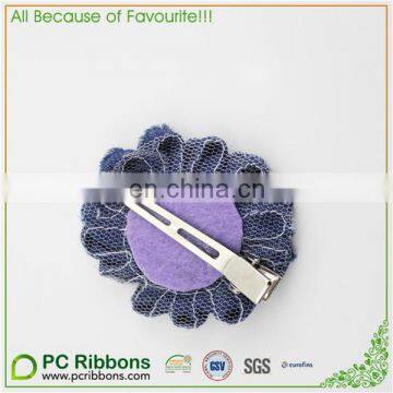 Solid Color Velvet Ribbon Bow Hair Clips for Kids photo-2