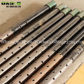 Perforated holes pipe metal k55 j55 Steel based screen pipe oil well casing