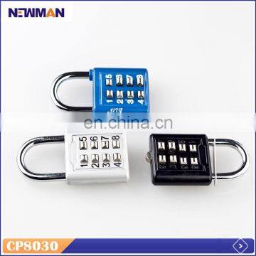 NEWMAN CP8030 Security Luggage Suitcase 4 Digit Button Combination Lock, Travel Combination Padlock