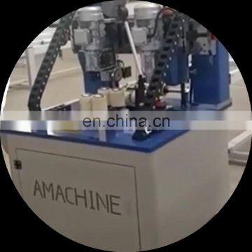 Automatic CNC knurling machine and strip insertion for aluminum window and door