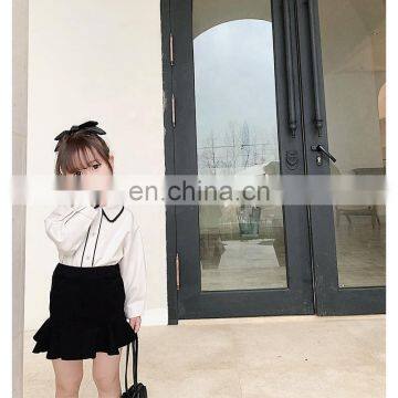 6555/Korea Style Color Blocking Simple Spring Girls Shirts Fashion High Quality All- Match Long t Shirt