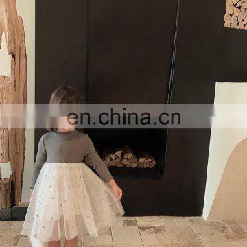 8257/Spring Girls Lace Princess Dresses 2020 Sweet Korea Fashion Cute Kids Boutique Clothing Girls Dress