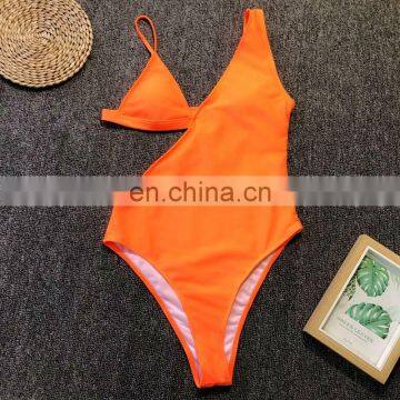 Cut Out Patchwork Hollow Swimsuit String Bikini Push Up Swimwear Bathing Suit Women Bra Maillot Une Piece Monokini