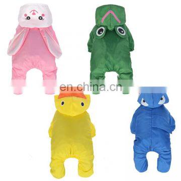 Animal Design Cute Duck Frog Rabbit Shark Cosplay Waterproof Raincoat for Dog photo-4