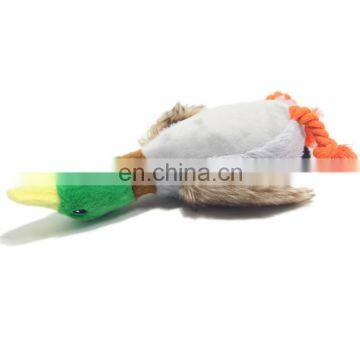 Eco-Friendly Animal Shaped Wind Duck Flippers String Pet Squeaky Plush Toy for Dog photo-6
