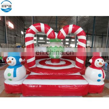 Wholesale 4x4m lovely inflatable snowman bouncer