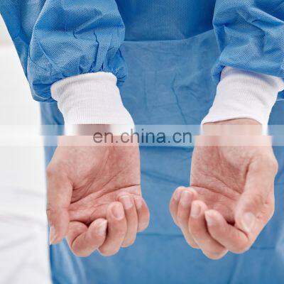 Disposable Surgical Gown Hospital Patient Gown Clothing Blue With High Quality photo-5