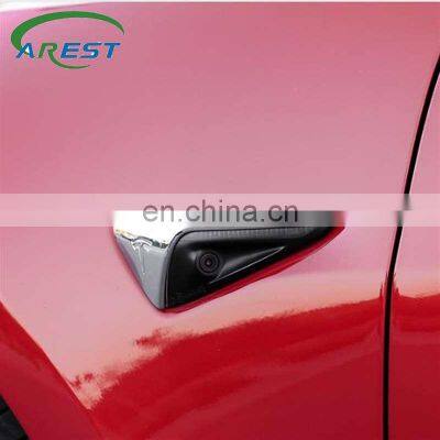 2pcs Electroplate Mirror side camera protective cover Decoration cap accessories For Tesla Model 3 X Y S