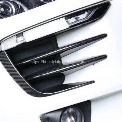 For 2014 2015 2016 2017 Macan Converted Carbon Fiber Fog Lights Frame Strip photo-2