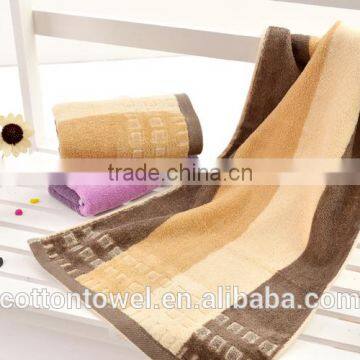 100 cotton soft jacquard delicate solid color super absorbent towel