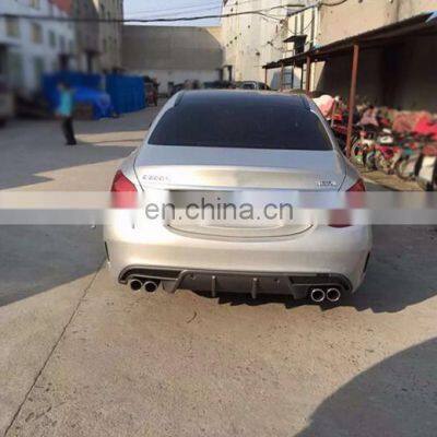 W205 Sport Styling Rear Bumper Diffuser With Exhaust Tips Fit for Mercedes W205 photo-4