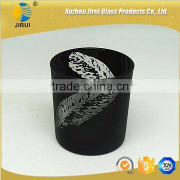 high-quality glass candle holder with feature pattern