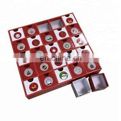 china suppliers custom design packaging chocolate gift box christmas advent calendar