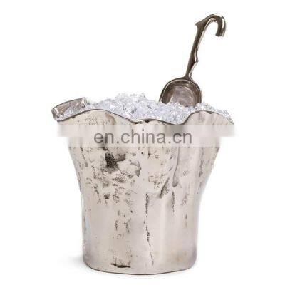 aluminium cast nickle plated ice bucket