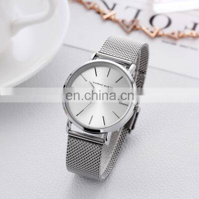 HANNAH MARTIN CC36 Lady Quartz Watch Stainless Steel Classical Business Waterproof Calendar Top Brand Luxury Clock