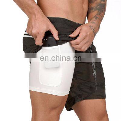 Custom Logo Men's Jogger Printing Workout Men Sport Fitness Gym Running Shorts photo-4