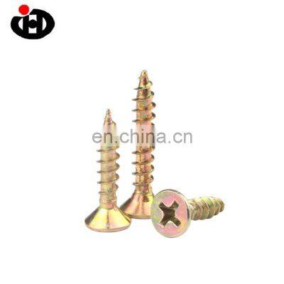 Hot Sale  JINGHONG Self Tapping Flat Wood Screw Color Zinc