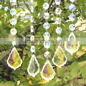 AB color wedding decoration crystal garland maple leave garland