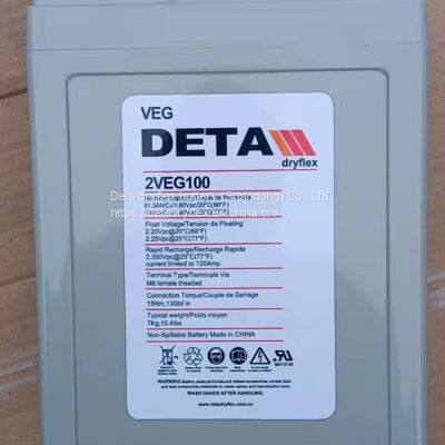 DETA BATTERY dryflex 2VEG100 2V100Ah