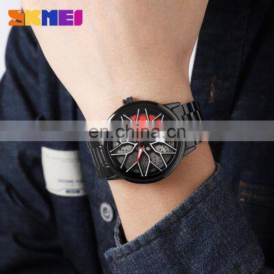 Skmei 1990 Brand Fashion Car Wheel Watch New Design Reloj Steering Wheel Steering Car Watch Quartz Watch Men