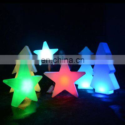 Christmas decoration /Rechargeable 16 Colors PE Plastic Christmas Star Grow Holiday Lighting LED for Decoration