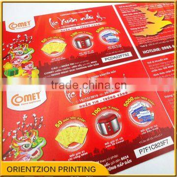 Christmas Scratch Off Lottery Ticket Printing