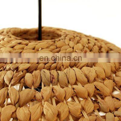 Handmade Water Hyacinth Chandelier Rustic Straw Pendant Light Lampshade