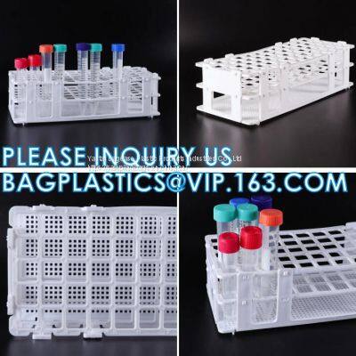 Laboratory Medical Different Color 16mm Removable Plastic Test Tube Rack, Detachable Centrifuge Tube Rack Color Tube Storage Rack Plastic Test Tube Rack photo-2