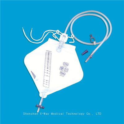 Medical urinary catheterization drainage catheter, urinage collection urine retention meter 200ml+2000ml  leg bag ostomy care bags