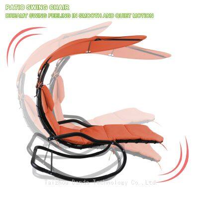 Indoor/Outdoor Orange Color Sun Lounger Hammock Rocking Chair Leisure Swing Hanging Chair photo-3