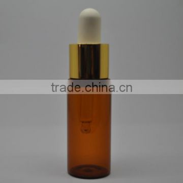 15ml amber glass bottle with metal dropper