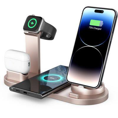 New Arrival 15 W 3-in-1 Wireless Charger Mobile Holder Fast Charging Portable Charging Stand Type-C iphone Accessory