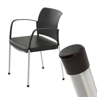 MOCAP New Style Rubber Ladder Feet Cap Plastic Black Round End Cap for Chair Leg Tips Feet Protecition photo-2