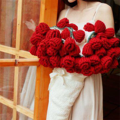 Crochet flower blanket bouquet