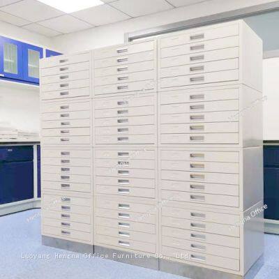 Gavetas de armazenamento de blocos de cera de patologia empilháveis brancas para laboratórios perto do escritório Hengna em Londres