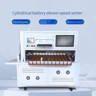 Сортировщик литиевых батарей, 11 - ступенчатое оборудование для сортировки элементов с функцией сканирования, одиннадцатиканальный сортировщик для цилиндрических батарей
