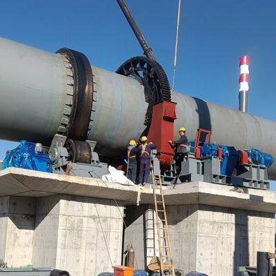 Environmentally friendly rotary kiln for ferromagnetic powder iron ore reduction small sponge iron production line equipment rotary kiln