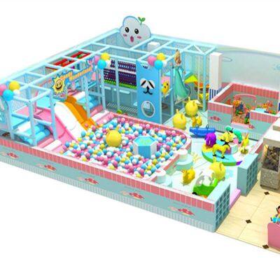 Children's Play Castle, Large Indoor Children's Amusement Park With Ocean Ball Pool and Slide Play Equipment photo-5