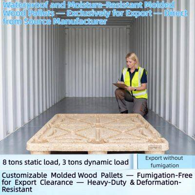 Lightweight Molded Wood Pallet — Saves on Shipping Costs, Four-Way Entry, Stackablec