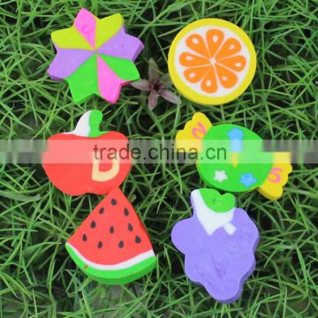 Fun stationery fruit shape eraser color Various fruits think of summer feeling apply for primary factory manufacture