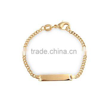 wholesale customized new fashion jewelry gold plated chain link bracelet for men and women