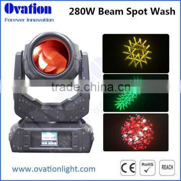 top grade pointe monster 280W 10R beam wash spot 3in1 moving head gobo light