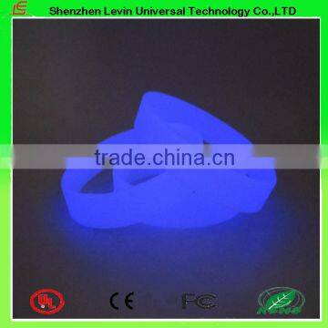 Cheap Promotion Embossed or Debossed Print Logo In the Dark Glow Silicone Bracelet photo-5