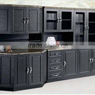 kitchen unit kitchen cupbaord 7 doors black silver color