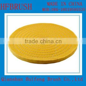 Yellow cotton wheel polishing