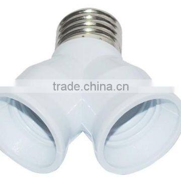 Fireproof E27 to 2 E27 Lamp Holder Converter Socket Led Light Bulb Base Type E27 to 2E27 Splitter Adapter For Led Lamp photo-4