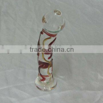 sex glass cock yellow glass red dildo adult sex toy