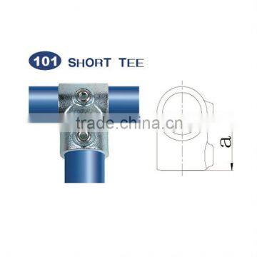 short tee malleable iron pipeclamp fitting